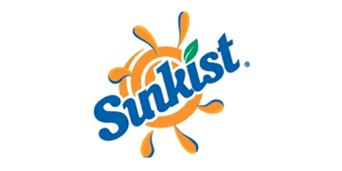 Sunkist logo with orange and blue colors.