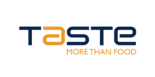 Logo for "Taste" with tagline "More Than Food".