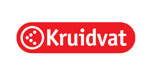 Red and white Kruidvat logo on a white background.